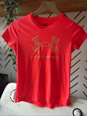 Under Armour Youth Short Sleeve Tee - Neon Coral